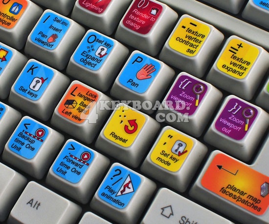 3ds Max keyboard stickers