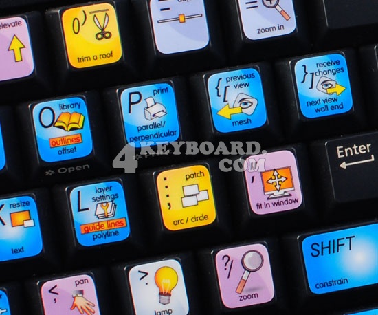 Graphisoft ArchiCAD keyboard stickers