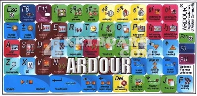 Click to enlarge ARDOUR keyboard stickers