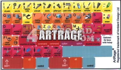 Click to enlarge ArtRage keyboard stickers