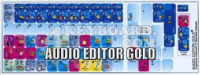 Click to enlarge Audio Editor Gold keyboard stickers