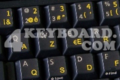 Belgian French keyboard sticker