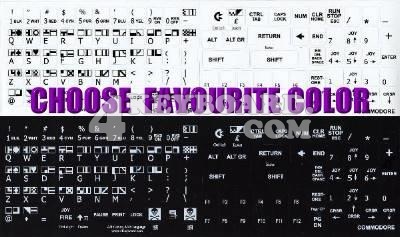 Click to enlarge Commodore 64 keyboard stickers