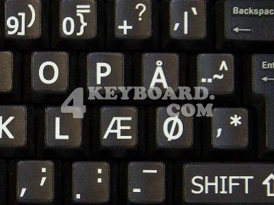 Danish LARGE LETTERING keyboard stickers