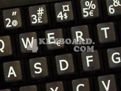 Danish LARGE LETTERING keyboard stickers