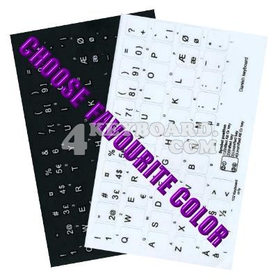 Click to enlarge Danish keyboard sticker
