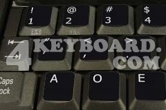 Dvorak Simplified non-transparent keyboard sticker