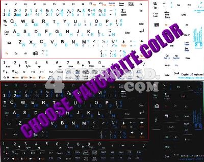 French Belgian Keyboard sticker