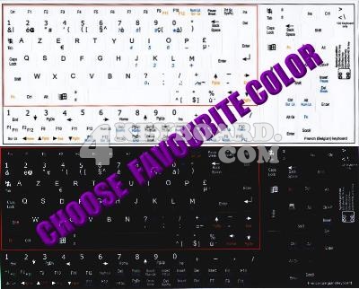 French Belgian Keyboard sticker