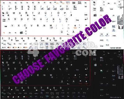 German Keyboard sticker