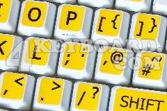 English UK Large Lettering Upper case keyboard sticker