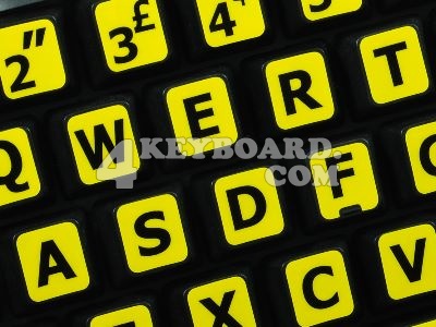 English UK Large Lettering Upper case keyboard sticker