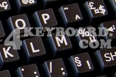 French AZERTY Large Lettering Upper case keyboard sticker