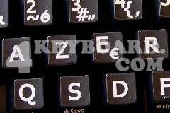 French AZERTY Large Lettering Upper case keyboard sticker