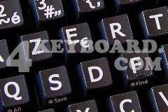 French AZERTY Large Lettering Upper case keyboard sticker
