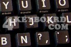 French AZERTY Large Lettering Upper case keyboard sticker