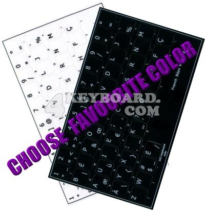 Click to enlarge French Bepo non-transparent keyboard sticker