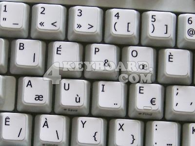 French Bepo non-transparent keyboard sticker