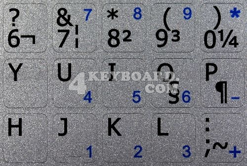 French QWERTY stickers