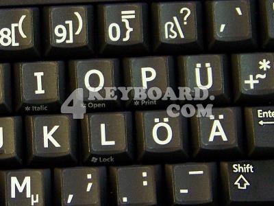 German LARGE LETTERING keyboard stickers