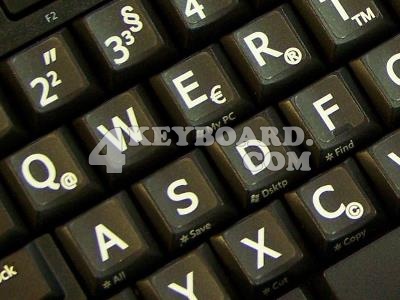 German LARGE LETTERING keyboard stickers