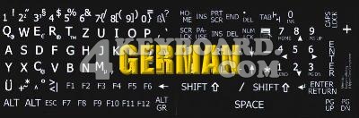 Click to enlarge German LARGE LETTERING keyboard stickers