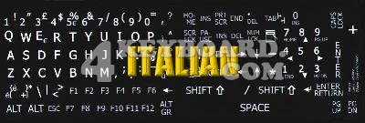 Click to enlarge Italian LARGE LETTERING keyboard stickers