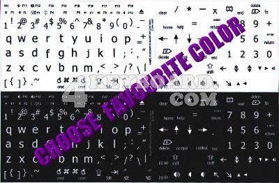 Click to enlarge Mac English Large Lettering keyboard stickers
