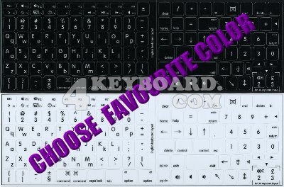 Click to enlarge Mac English (Lower & Upper Case) stickers