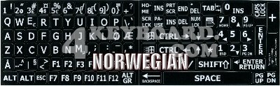 Click to enlarge French AZERTY Large Lettering Upper case keyboard stickers