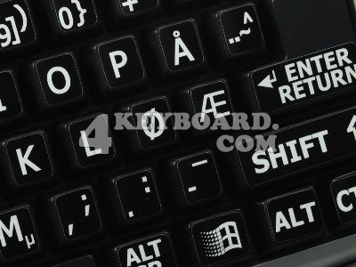 Norwegian Large Lettering Upper case keyboard sticker