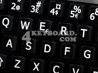 Norwegian Large Lettering Upper case keyboard sticker