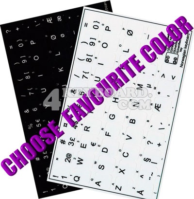 Click to enlarge Norwegian keyboard sticker