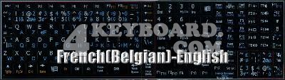 French Belgian Keyboard sticker
