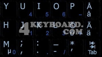 Swedish Finnish Keyboard sticker