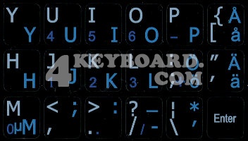 Swedish Finnish Keyboard sticker