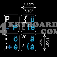 Swiss French Keyboard sticker