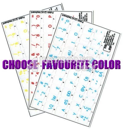 Click to enlarge Polish keyboard sticker