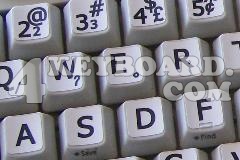 Portuguese Brazilian Large Lettering Upper case keyboard sticker