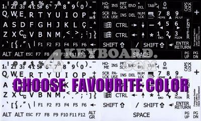 Click to enlarge Portuguese Brazilian Large Lettering Upper case keyboard stickers