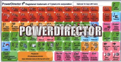 Click to enlarge PowerDirector keyboard stickers