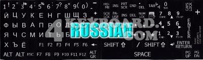 Click to enlarge Russian Cyrillic LARGE LETTERING keyboard stickers