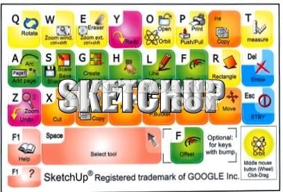 Click to enlarge Google SketchUp keyboard stickers