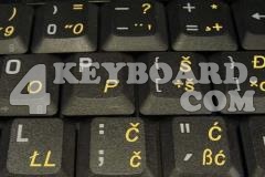 Croatian/Slovenian keyboard sticker