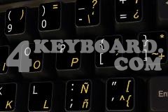 Spanish (Latin America) - English non-transparent keyboard sticker