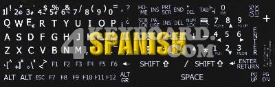 Click to enlarge Spanish LARGE LETTERING keyboard stickers