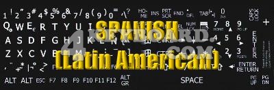 Click to enlarge Spanish Latin America LARGE LETTERING keyboard stickers