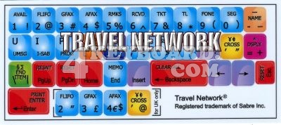 Click to enlarge Travel Network keyboard stickers