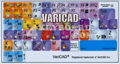 Click to enlarge VariCAD keyboard stickers