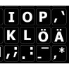 Swedish / Finnish Large Lettering keyboard stickers
